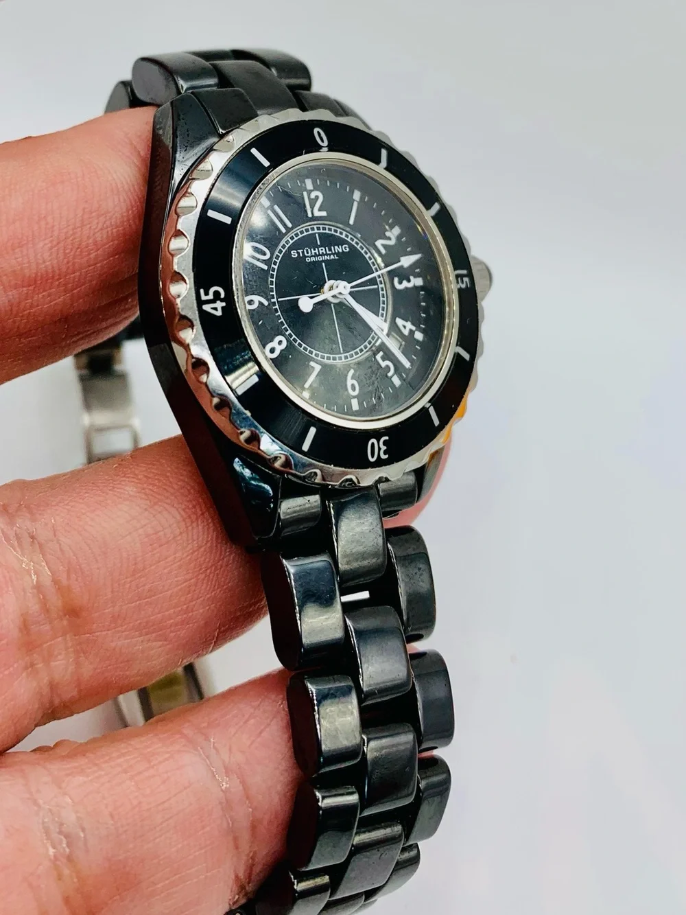 Stuhrling Original Women's Black Stainless Steel Watch
